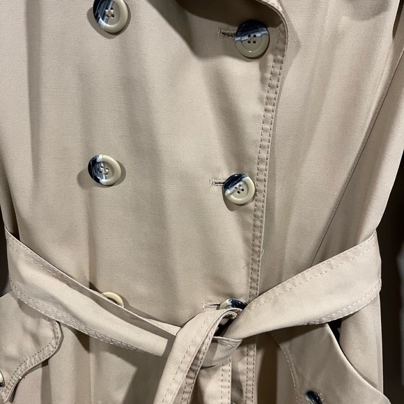 Vintage Women’s Timeless Classic Trench Coat Tan Plaid Removable Lining Size 14 - Picture 7 of 10